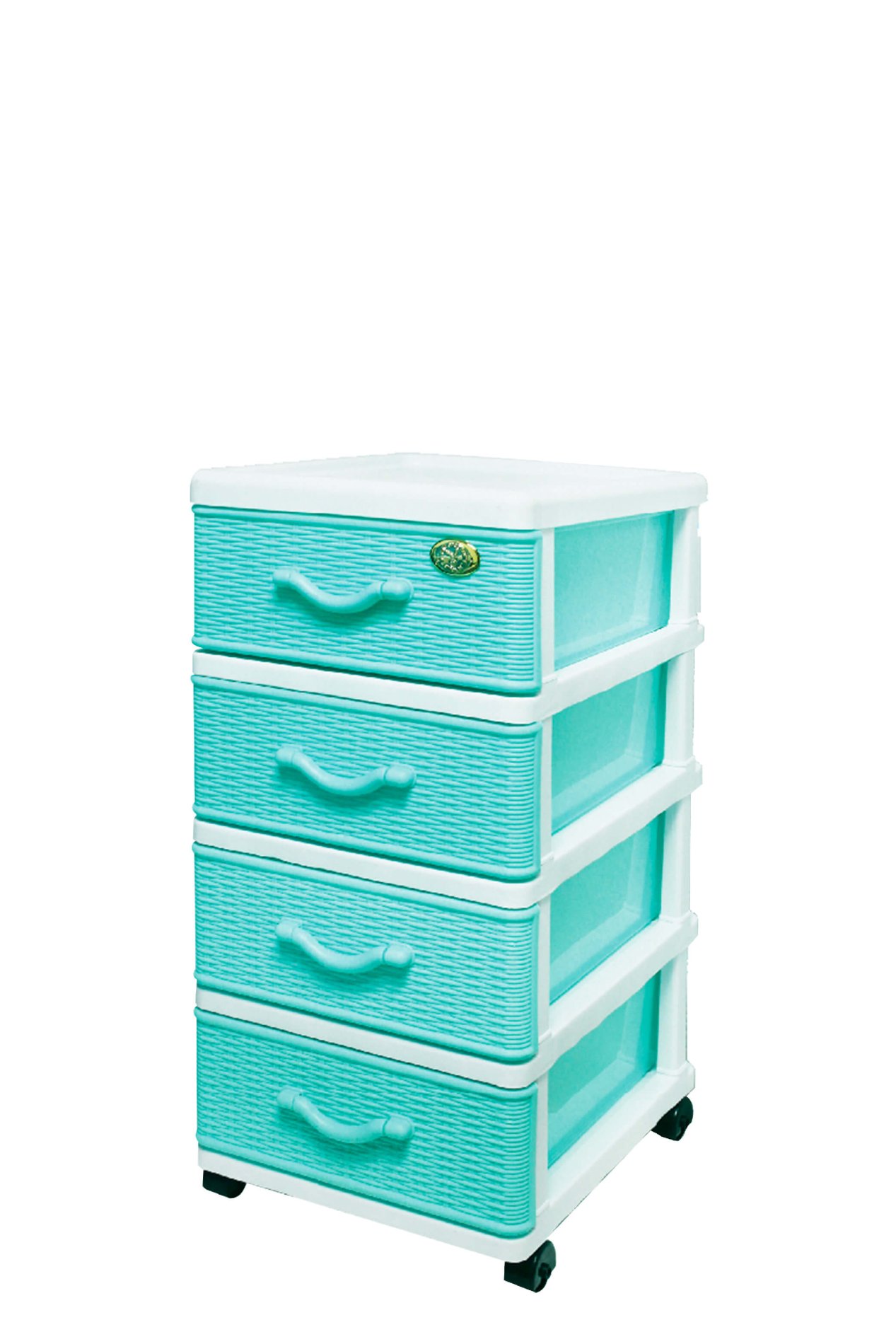 Tủ Ngăn Kéo Nhựa Mini 4 Ngăn Tiện Lợi (Màu xanh ngọc)
